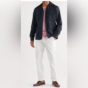 Orlebar Brown - Cabot Slim-Fit Cotton and Linen-Blend Twill Chore Jacket - Blue